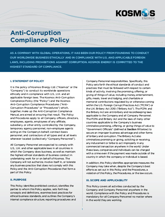 Anti-Corruption Compliance Policy